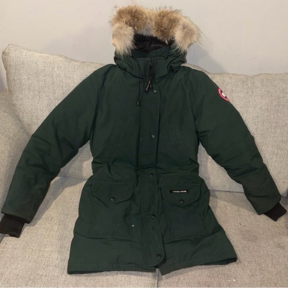 Canada Goose Forest Green Fur-Trillium Parka
